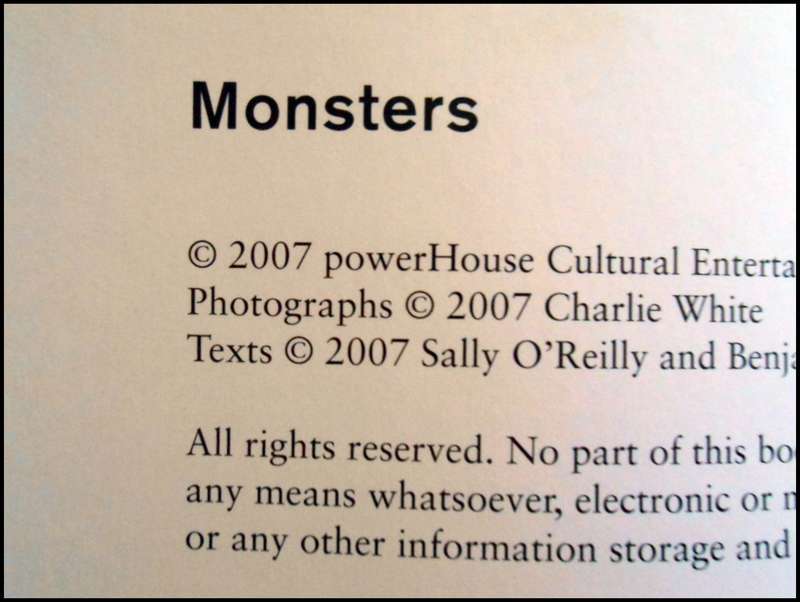 MONSTERS: Charlie White - Large Hardcover - 2007 1st Edition - Power House Books: Condition: A