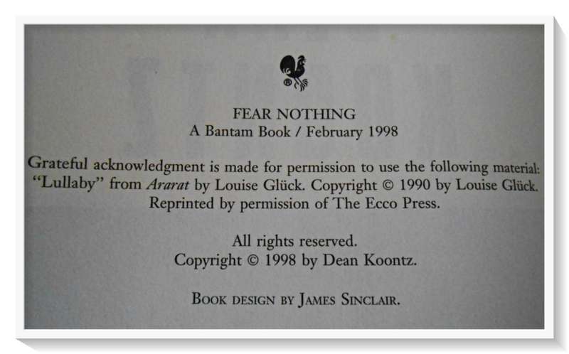 Fear Nothing by DEAN KOONTZ - First Edition + 1st Print - BANTAM Feb. 1998 - Condition: B+