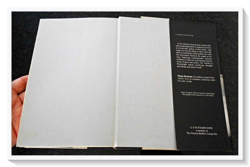 MR MURDER by Dean Koontz - First US Edition Hardcover - PUTNAM & Sons 1993 - Condition: B+
