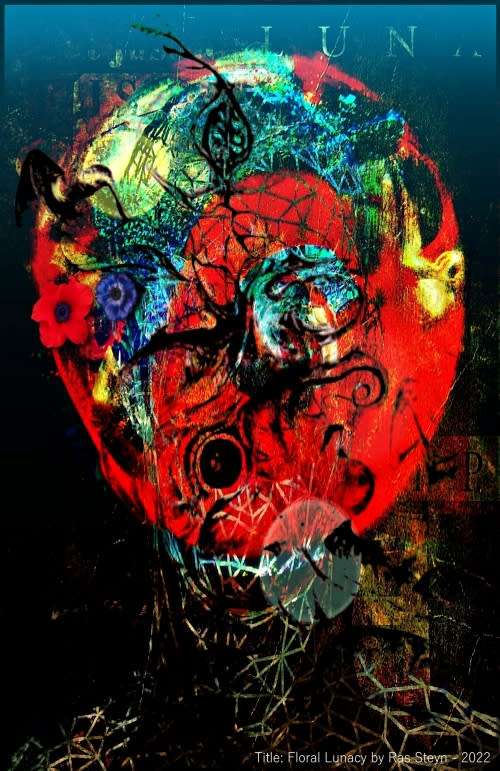 Photography Abstract Work: Title: Floral Lunacy` by Ras Steyn  - A2 Size Full Gloss Photoptint 1/1