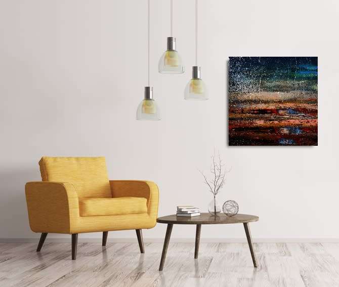 Abstract Art - Title: In the Absence of Autumn - Paintings by Surrealist Pioneer Ras Steyn [MFA]
