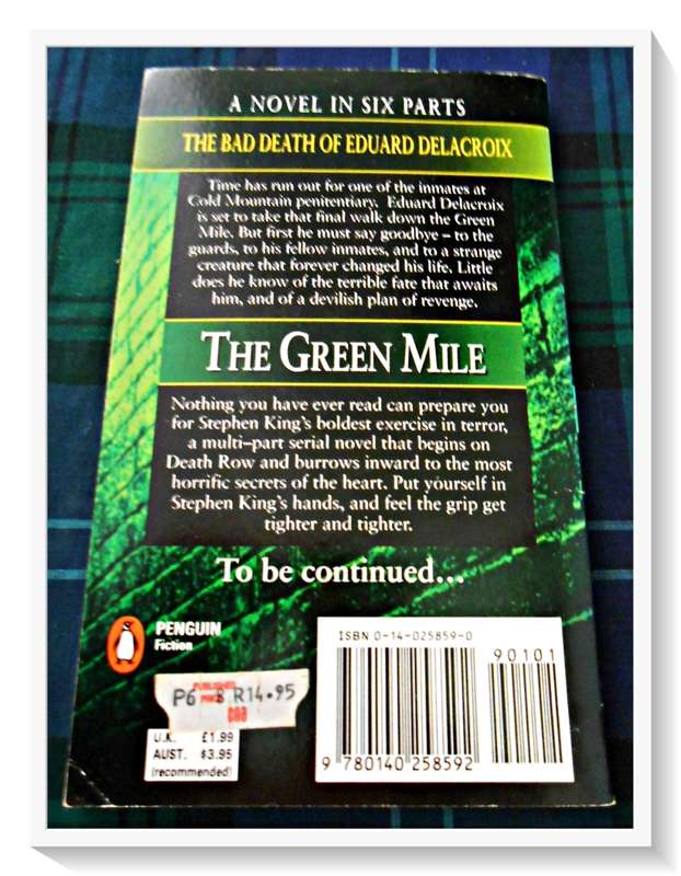 Stephen King: The Green Mile: The Bad Death of Eduard Delacroix - 1996 Paperback - Condition: B