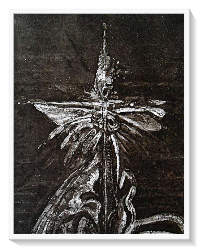 Traditional Artist Ras Steyn (MFA): `The Secret Show` - Copperplate Etching - No.2 of 3 - Signed