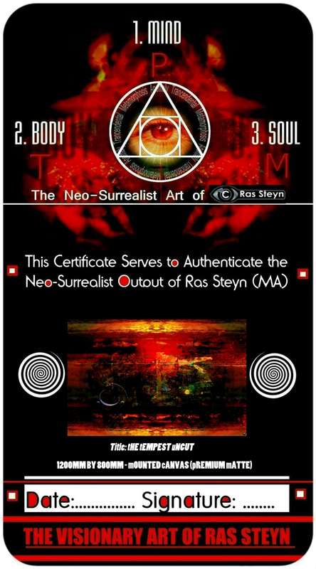 Single Edition Print: The Tempest Uncut by Human-Centred Artist Ras Steyn - LARGE MOUNTED CANVAS*