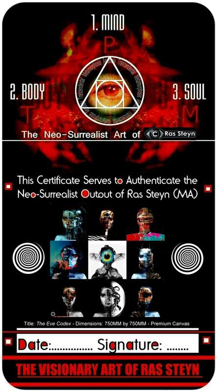 `The Eve Codex` 2X Edition Certified Print by Ras Steyn (MFA) - Mounted Canvas (No AI Used) 2/2