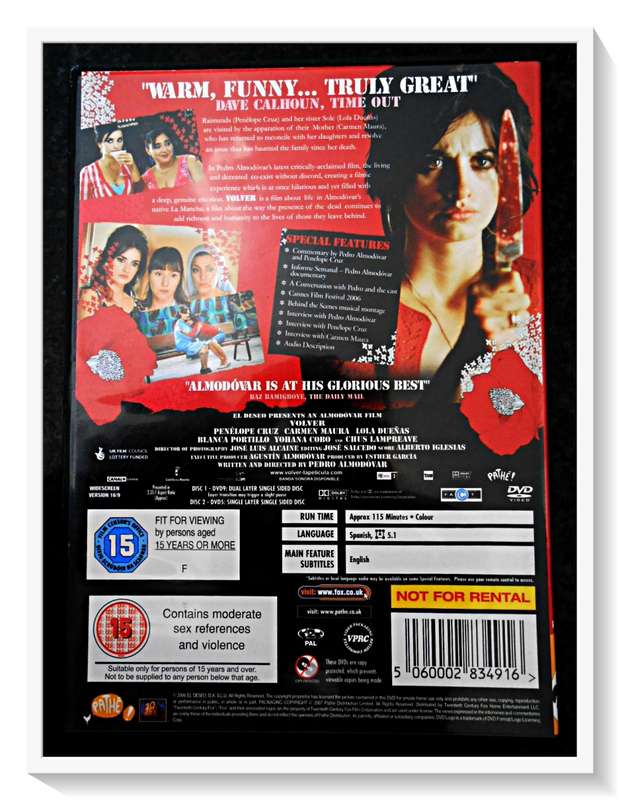 VOLVER: Double Disc Edition - CULT fILM - PG 2-16 - Casing & Discs in Very Good Condition*