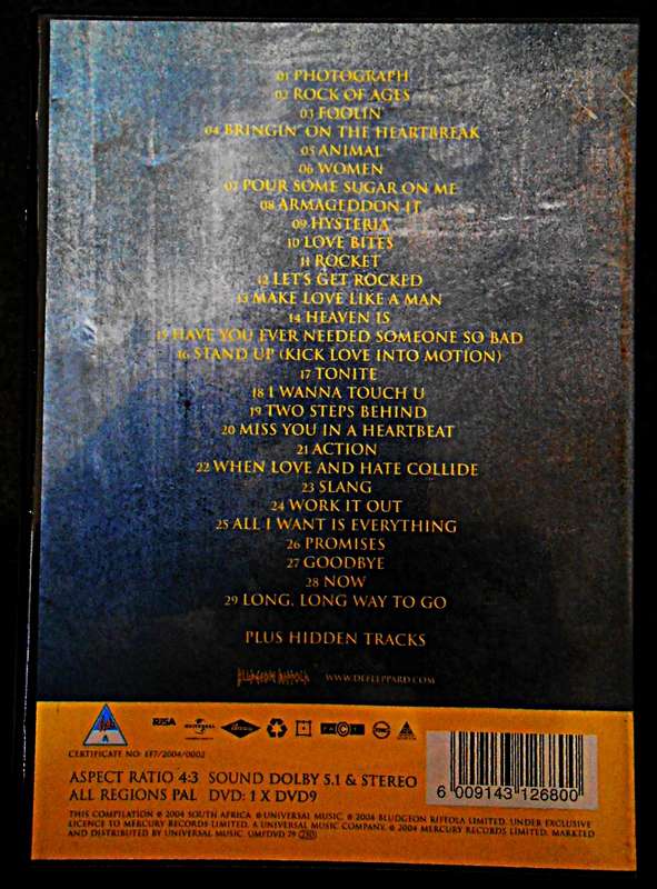 DEFF LEPPARD: The Best of the Music Videos - Casing, Booklet & Disc in Very Good Condition*
