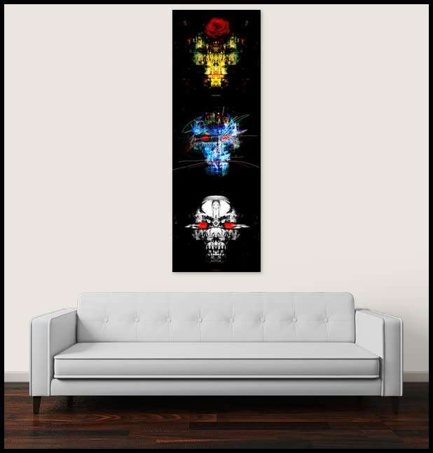 Abstract Photography: Title: Bloomingsdale Triptych by Fine Artist Ras Steyn - Single Edition Canvas