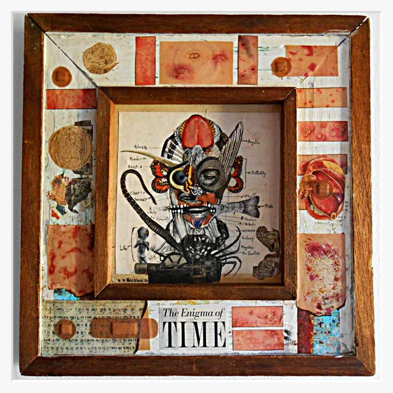 The Enigma of Time by Human-Centred Surrealist Ras Steyn (MFA) - Mixed Medium - 380MM X 380MM