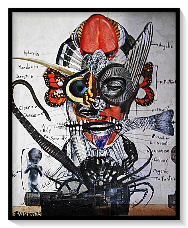 The Enigma of Time by Human-Centred Surrealist Ras Steyn (MFA) - Mixed Medium - 380MM X 380MM