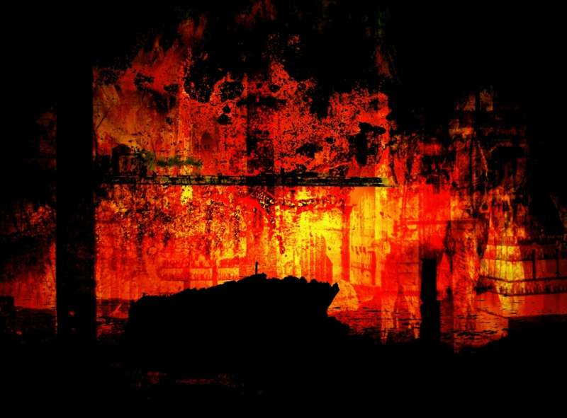 Sodom and Gomorrha - Photographic Collage - Single Edition Diptych by SA Artist Ras Steyn (MFA)