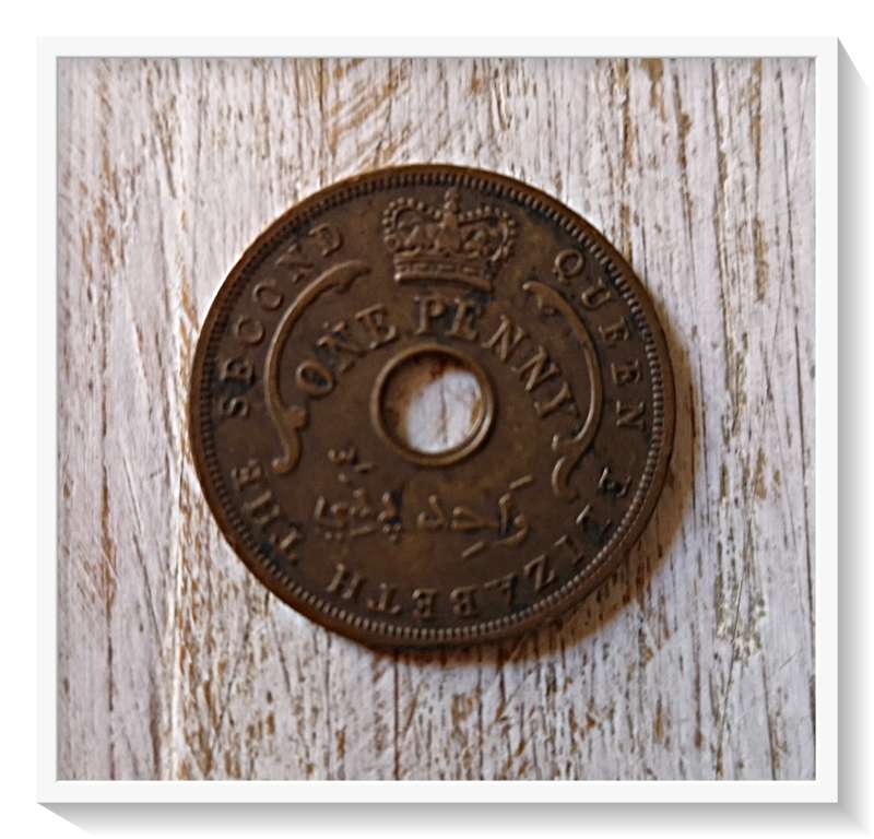 One Penny Queen Elizabeth the Second One Penny British West Africa 1956 - See Photo*