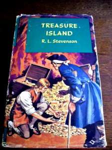 TREASURE ISLAND by R. L. Stevenson - Old Hardcover in Good Condition