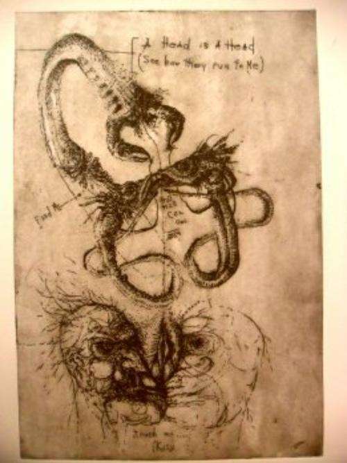 THE ENIGMA PRINCIPLE by Ras Steyn - Etching on Fabriano - 200mmx300mm - 1 of 3 - Handsigned