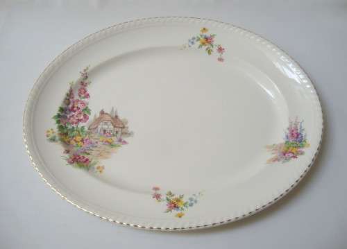 VINTAGE JOHNSON BROTHERS 'OLD ENGLISH' 36cm MEAT PLATTER c1930's-1950's