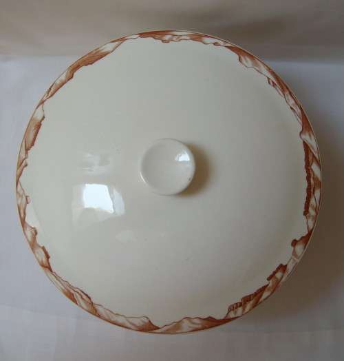 VINTAGE DE SPHINX MAASTRICHT 'VOORTREKKEREEUFEES' 1838-1938 COMMEMORATIVE SERVING TUREEN & LID