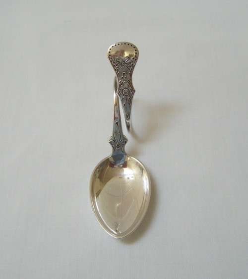 VINTAGE MAGNUS AASE NORWEGIAN SILVER-PLATED INFANT FEEDING SPOON