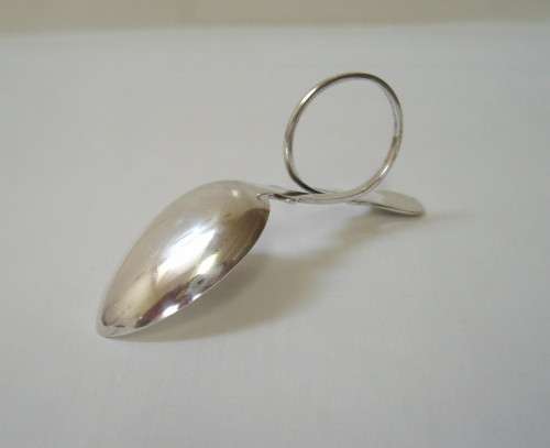 VINTAGE MAGNUS AASE NORWEGIAN SILVER-PLATED INFANT FEEDING SPOON