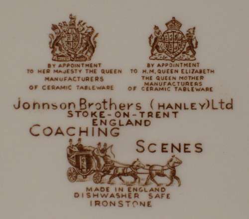 VINTAGE JOHNSON BROS 'COACHING SCENES' 57pc DINNER SERVICE & TEA SET ~ Personal Collection Only!!!