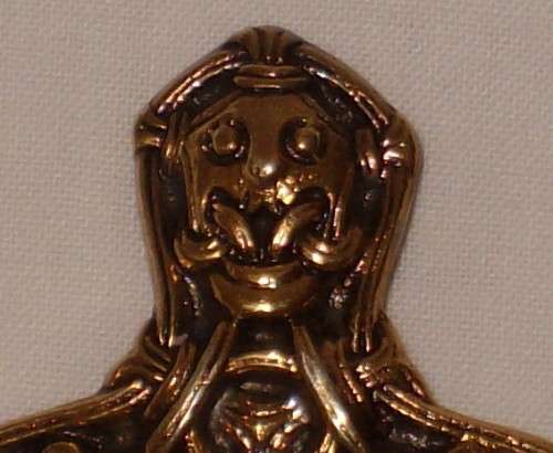 VINTAGE NORWEGIAN DAVID-ANDERSEN OSLO VERMEIL-STERLING SILVER VIKING PENDANT/BROOCH c1960's