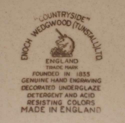 VINTAGE ENOCH WEDGWOOD 'COUNTRYSIDE' 26.5cm DINNER PLATE