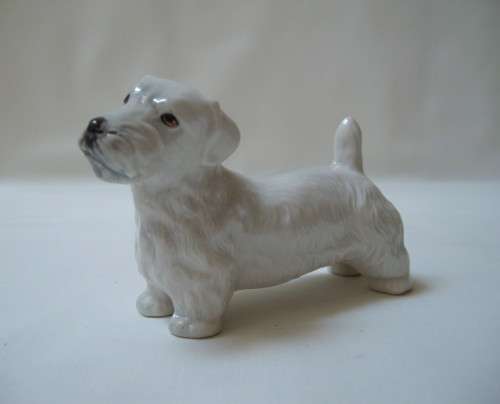 RARE VINTAGE BRANKSOME CHINA SEALYHAM TERRIER FIGURINE