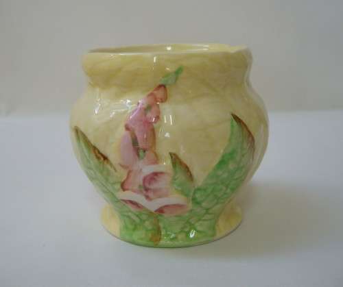 VINTAGE CARLTON WARE YELLOW FOXGLOVE CONDIMENT POT ~ No Cover!
