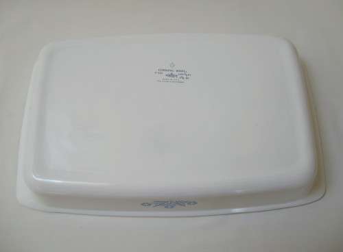 CORNING WARE BLUE CORNFLOWER P-332 12in X 7 1/2in X 2in 2 3/4 QUART OPEN ROASTER LASAGNE PAN