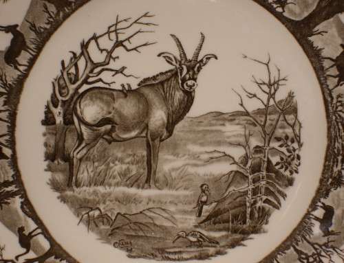 VINTAGE WEDGWOOD KRUGER NATIONAL PARK ROAN ANTELOPE 27cm DISPLAY PLATE c1950's