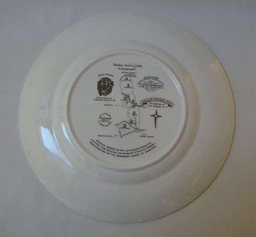 VINTAGE WEDGWOOD KRUGER NATIONAL PARK ROAN ANTELOPE 27cm DISPLAY PLATE c1950's