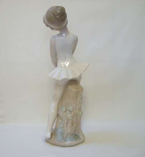 HERITAGE PORCELAIN LLADRO-STYLE 27cm BALLET DANCER FIGURINE