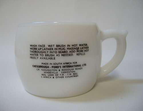 VINTAGE SEAFORTH SCOTCH HEATHER MILK GLASS SHAVING MUG