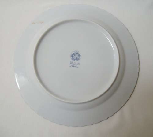 SET OF SIX VINTAGE OUDE MOLEN DELFT BLUE 'WINDMILL' 25cm DINNER PLATES ~ General Wear!!!