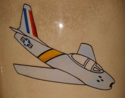 TWO VINTAGE KOREAN WAR SAAF FLYING CHEETAHS & USAF 18th FIGHTER-BOMBER WING BEER MUGS c1952