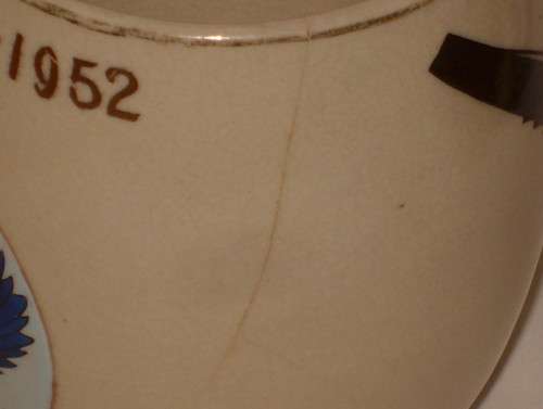 TWO VINTAGE KOREAN WAR SAAF FLYING CHEETAHS & USAF 18th FIGHTER-BOMBER WING BEER MUGS c1952