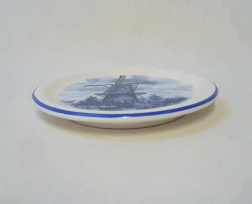 VINTAGE AB CERAMICS 'DELFT-STYLE WINDMILL' 9.5cm MINIATURE PLATE