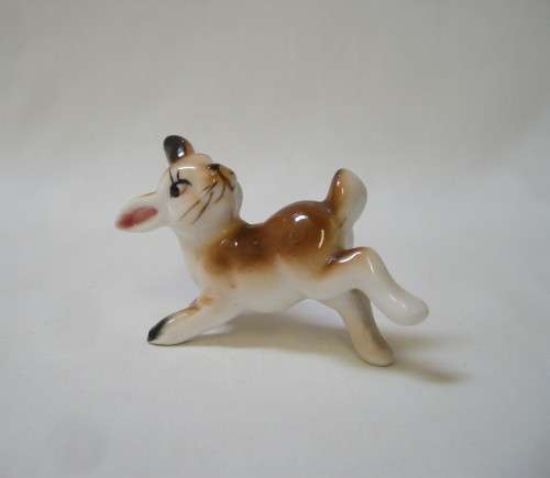VINTAGE BONE CHINA MINIATURE RABBIT FIGURINE