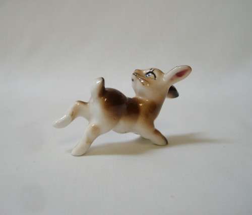 VINTAGE BONE CHINA MINIATURE RABBIT FIGURINE