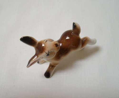 VINTAGE BONE CHINA MINIATURE RABBIT FIGURINE