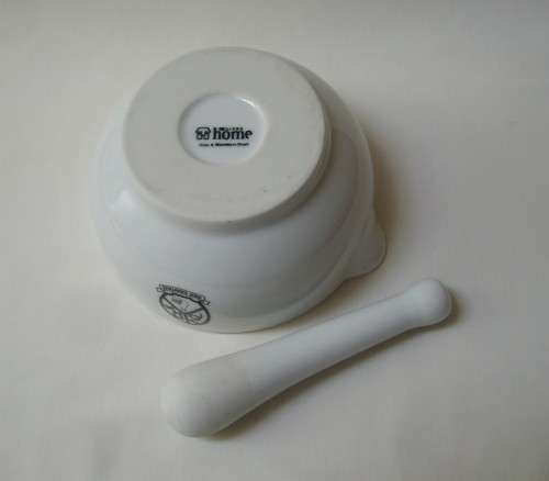 PORCELAIN MORTAR & PESTLE ADVERTISING SANDOZ GENERIC PHARMACEUTICALS