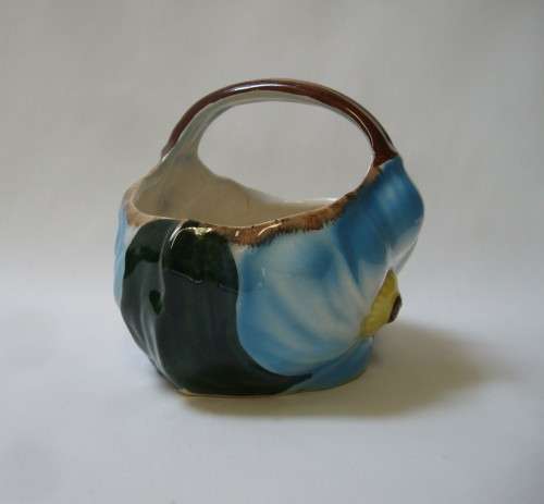 VINTAGE LUCIA WARE No: 2201 BASKET VASE c1940's