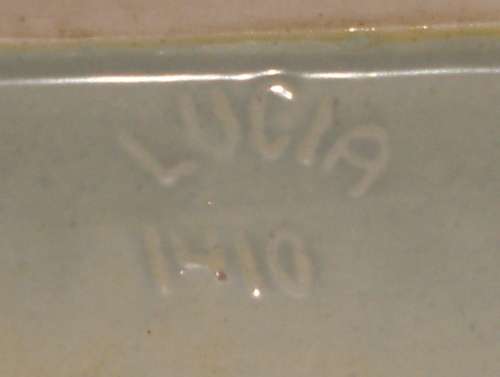 VINTAGE LUCIA WARE No: 1410 SMALL TROUGH VASE c1940's