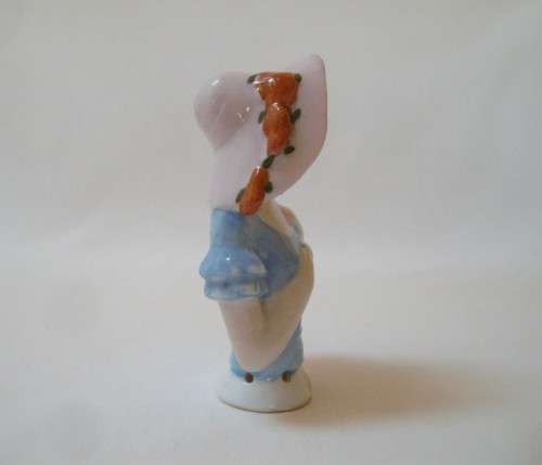 VINTAGE FOREIGN PORCELAIN HALF-DOLL FOR PINCUSHION ~ Chipped!