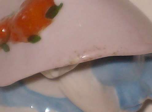 VINTAGE FOREIGN PORCELAIN HALF-DOLL FOR PINCUSHION ~ Chipped!