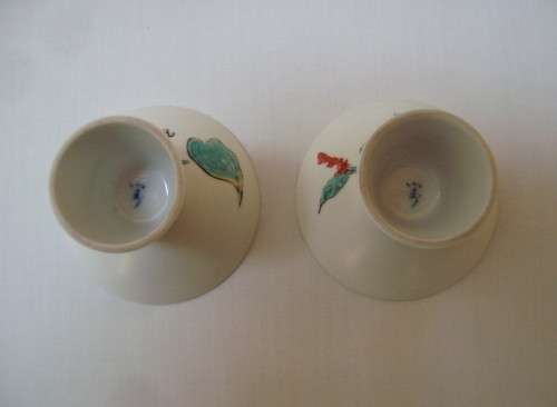 SET OF TWO VINTAGE JAPANESE SUSHI CONDIMENT BOWLS
