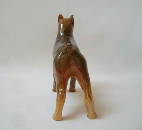 VINTAGE CERAMIC BOXER FIGURINE
