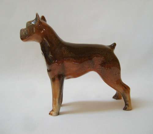 VINTAGE CERAMIC BOXER FIGURINE