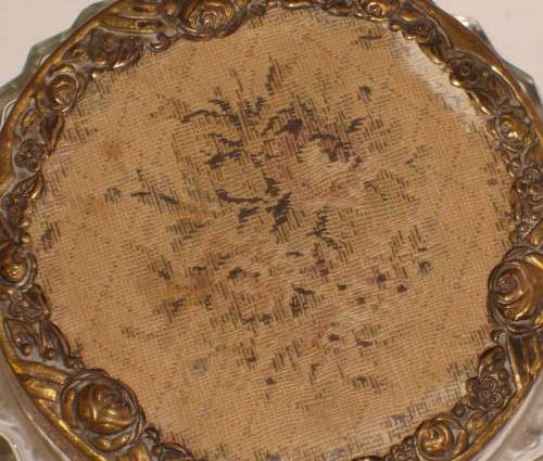 VINTAGE REGENT PRODUCTS GLASS POWDER BOWL & COVER