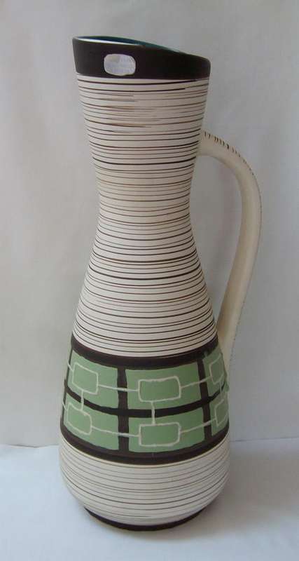 VINTAGE KERAMOS AUSTRIA JUG VASE c1950-60's