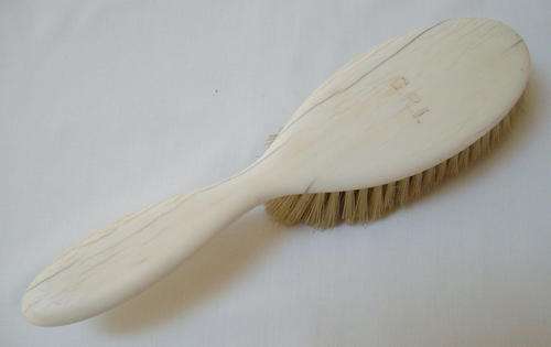 ANTIQUE IVORY HAIR BRUSH c1890's